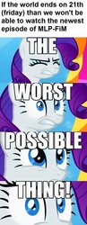 Size: 500x1293 | Tagged: safe, rarity, pony, g4, close-up, female, meta, solo, the worst possible thing