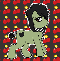 Size: 812x832 | Tagged: safe, artist:aesiraven, earth pony, pony, joan jett, ponified, rock (music), rocker