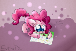 Size: 1024x683 | Tagged: safe, artist:extradan, pinkie pie, g4, drawing, pinkiedraw