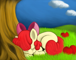 Size: 1250x1000 | Tagged: safe, artist:dread555, apple bloom, g4, sleeping