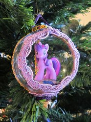 Size: 771x1036 | Tagged: safe, artist:dragonwolfrooke, twilight sparkle, g4, christmas, irl, ornament, photo, toy, tree