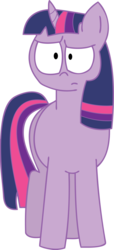 Size: 604x1322 | Tagged: safe, artist:godofhamsters, twilight sparkle, g4, closed mouth, eyes open, front view, full body, no iris, simple background, solo, standing, transparent background, wide eyes