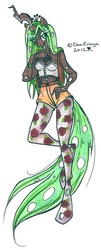 Size: 365x900 | Tagged: safe, artist:donenaya, queen chrysalis, changeling, changeling queen, anthro, g4, clothes, female