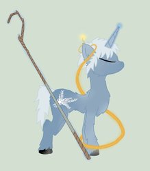 Size: 837x954 | Tagged: safe, artist:winry-hasawrench, pony, unicorn, crossover, dreamworks, jack frost, ponified, rise of the guardians, staff