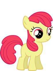 Size: 1280x1730 | Tagged: safe, artist:bloodykeyblade, apple bloom, earth pony, pony, g4, female, missing accessory, simple background, solo, transparent background, vector