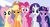 Size: 624x332 | Tagged: safe, screencap, applejack, fluttershy, pinkie pie, rarity, twilight sparkle, earth pony, pegasus, pony, unicorn, g4, wonderbolts academy, faic, female, mare, unicorn twilight