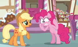 Size: 422x256 | Tagged: safe, screencap, applejack, pinkie pie, g4, wonderbolts academy