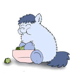 Size: 1496x1453 | Tagged: safe, artist:coalheart, fluffy pony, brussel sprouts, fluffy pony original art