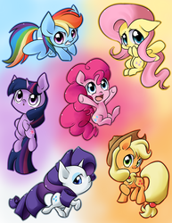 Size: 2550x3300 | Tagged: safe, artist:quila111, applejack, fluttershy, pinkie pie, rainbow dash, rarity, twilight sparkle, g4