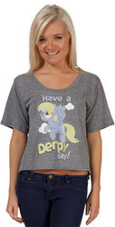 Size: 253x500 | Tagged: safe, derpy hooves, human, g4, clothes, irl, irl human, midriff, photo, short shirt, solo, t-shirt