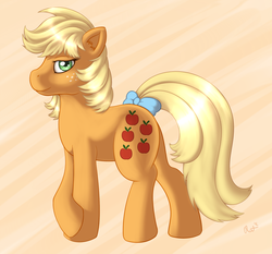 Size: 1230x1148 | Tagged: safe, artist:ratofdrawn, applejack (g1), pony, g1, female, solo