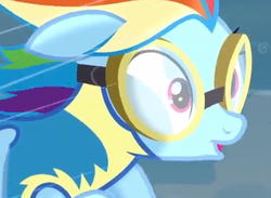 Size: 472x346 | Tagged: safe, screencap, rainbow dash, g4, wonderbolts academy, wonderbolt trainee uniform