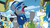 Size: 606x342 | Tagged: safe, screencap, bulk biceps, cloudchaser, lightning dust, meadow flower, rainbow dash, sunshower raindrops, thunderlane, whiplash, pegasus, pony, g4, wonderbolts academy, clothes, female, goggles, male, mare, stallion, sunglasses, uniform, whistle, wonderbolt trainee uniform