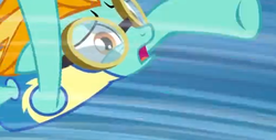 Size: 508x258 | Tagged: safe, screencap, lightning dust, g4, wonderbolts academy, wonderbolt trainee uniform