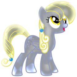 Size: 900x900 | Tagged: safe, artist:earthstar01, edit, derpy hooves, pony, g4, alternate hairstyle, crystallized, female, open mouth, simple background, smiling, solo, transparent background, vector