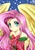 Size: 1400x2000 | Tagged: safe, artist:daughter-of-fantasy, fluttershy, human, g4, female, flower, flower in hair, humanized, solo, winged humanization