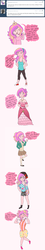 Size: 642x3585 | Tagged: safe, human, ask human cadance, ask, cleavage, clothes, cosplay, costume, female, humanized, ponponpon, skirt, tumblr