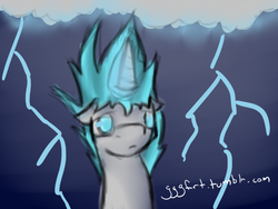 Size: 500x375 | Tagged: safe, artist:gggfrt, 30 minute art challenge, electricity, ponified