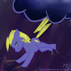 Size: 500x500 | Tagged: safe, artist:superblobmonster, 30 minute art challenge, electricity, ponified