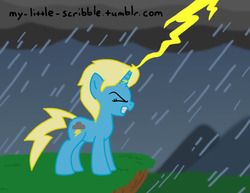 Size: 792x612 | Tagged: safe, artist:scribble, 30 minute art challenge, electricity, lightning, ponified