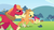 Size: 1280x720 | Tagged: safe, artist:capnpea, edit, edited screencap, screencap, apple bloom, applejack, big macintosh, winona, earth pony, pony, g4, fimbriae, male, running, stallion