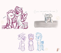 Size: 2390x2081 | Tagged: safe, artist:nolycs, fluttershy, rainbow dash, twilight sparkle, g4, blushing, boop, butterscotch, dusk shine, embarrassed, eyes closed, fanfic, female, floppy ears, frown, lonely, male, nose wrinkle, noseboop, nuzzling, open mouth, pomf, rainbow blitz, rule 63, self ponidox, selfcest, ship:dusktwi, ship:flutterscotch, shipping, sketch, smiling, straight, unamused, wide eyes, wingboner