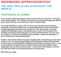 Size: 1076x1012 | Tagged: safe, derpibooru appreciation, meta, professor of hoers, text