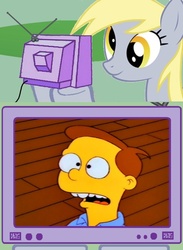 Size: 511x700 | Tagged: safe, derpy hooves, pony, g4, derp, exploitable meme, male, meme, the simpsons, tv meme