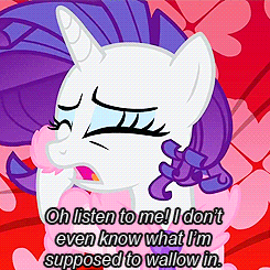 Size: 245x245 | Tagged: safe, screencap, rarity, pony, g4, suited for success, animated, bathrobe, clothes, cropped, eyes closed, female, i'm so pathetic, marshmelodrama, robe, slippers, solo, wangst