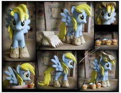 Size: 1257x960 | Tagged: safe, artist:nazegoreng, derpy hooves, pegasus, pony, g4, customized toy, female, irl, mare, muffin, nightmare night, paper bag wizard, paper bags, photo, toy