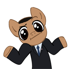 Size: 900x819 | Tagged: safe, artist:imaplode, :i, barack obama, looking at you, shrug, shrugpony