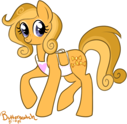 Size: 430x421 | Tagged: safe, artist:lulubell, butterscotch (g1), pony, g1, g4, female, g1 to g4, generation leap, simple background, solo, transparent background