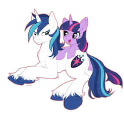 Size: 1147x1095 | Tagged: safe, artist:limreiart, shining armor, twilight sparkle, g4, simple background, transparent background, unshorn fetlocks