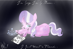 Size: 1023x686 | Tagged: safe, artist:xlightningtwisterx, diamond tiara, earth pony, pony, g4, crying, harsher in hindsight, sad, text