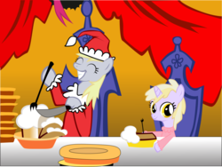 Size: 1024x772 | Tagged: safe, artist:pipersack, derpy hooves, dinky hooves, pegasus, pony, g4, chuck jones, cindy lou who, crossover, dr. seuss, female, how the grinch stole christmas, mare, parody, soon, the grinch
