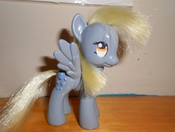Size: 4608x3456 | Tagged: safe, artist:goeatcheesecake, derpy hooves, pegasus, pony, g4, brushable, customized toy, female, irl, mare, photo, solo, toy