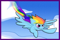 Size: 1296x864 | Tagged: safe, artist:jessikitt-e, rainbow dash, pony, g4, female, flying, solo