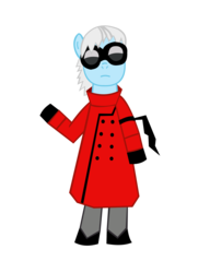 Size: 1612x2094 | Tagged: safe, artist:jewelsfriend, earth pony, pony, bipedal, clothes, coat, konami, metal gear, peace walker, ponified, simple background, strangelove, sunglasses, transparent background