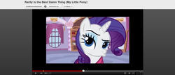 Size: 1347x581 | Tagged: dead source, safe, rarity, pony, g4, avril lavigne, carousel boutique, duckface, pmv, solo, video, youtube