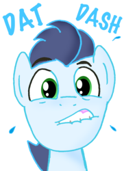 Size: 716x988 | Tagged: safe, artist:ajmstudios, soarin', pegasus, pony, g4, dat ass, dat dash, expression, face, female, funny, male, meme, ship:soarindash, shipping, simple background, solo, stallion, straight, transparent background