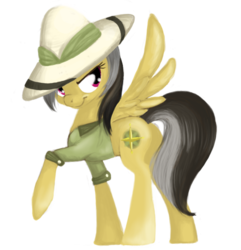 Size: 500x519 | Tagged: safe, artist:generalpanic, daring do, pegasus, pony, g4, butt, female, plot, simple background, solo, spread wings, transparent background, wingboner, wings