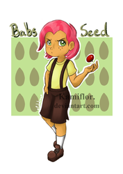 Size: 600x849 | Tagged: safe, artist:kamiflor, babs seed, human, g4, humanized