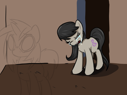 Size: 1024x768 | Tagged: safe, artist:acharmingpony, dj pon-3, octavia melody, vinyl scratch, ghost, ghost pony, g4, crying