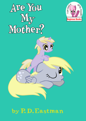 Size: 1537x2156 | Tagged: safe, artist:pipersack, cheerilee, derpy hooves, dinky hooves, g4, book cover, crossover, dr. seuss, equestria's best mother, text