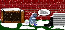 Size: 1182x550 | Tagged: safe, artist:fortune, fluffy pony, crying, fluffy pony original art, snow, snowfall