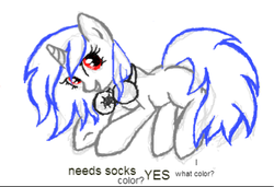 Size: 404x276 | Tagged: safe, dj pon-3, vinyl scratch, g4, blank flank, flockdraw