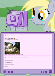 Size: 563x771 | Tagged: safe, derpy hooves, human, pony, g4, crying, dance party, exploitable meme, hate, hoers, irl, meme, mlp arena, photo, sad, text, tv meme