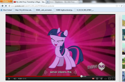 Size: 950x628 | Tagged: safe, screencap, twilight sparkle, g4, magic duel, youtube caption