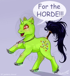 Size: 1000x1075 | Tagged: safe, oc, orc, g3, ponified, warcraft, world of warcraft