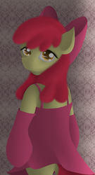 Size: 1700x3150 | Tagged: safe, artist:glittersonyourface, apple bloom, earth pony, pony, g4, bipedal, solo